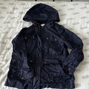 J. Crew Navy Packable Rain Coat